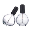 75ml Spherical Transparent Glass Nail Oil Bottle Empty Cosmetics Manicure Bottle With Hair Brush