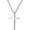 Fine Smooth Cross Pendant 925 Silver Necklace for Women Luxury 925 Sterling Silver Link Chain Necklace Fashion Jewelry