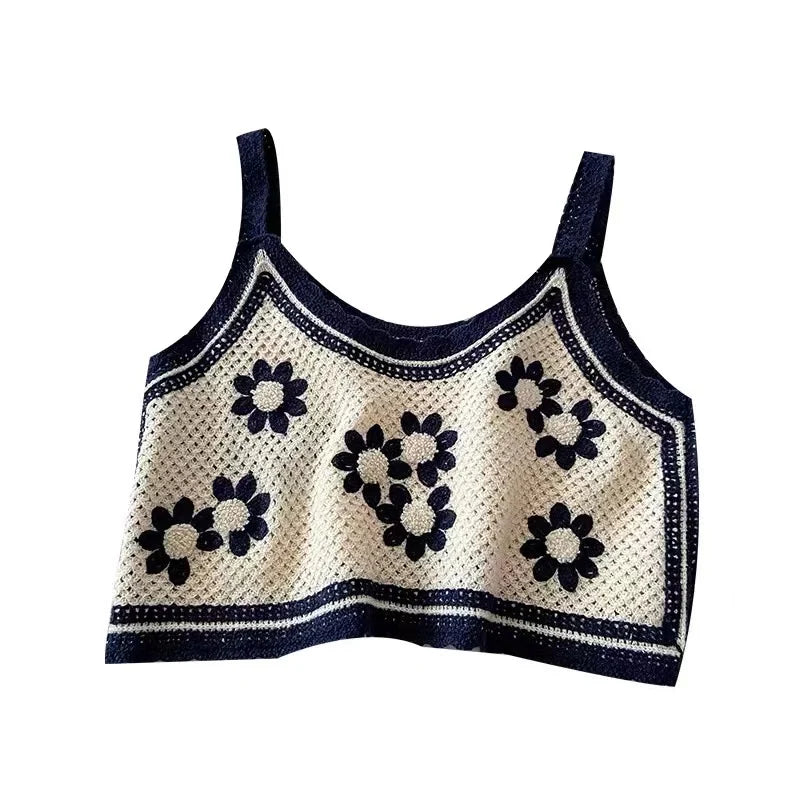 Sweater Vest Women Casual College Trendy Loose Single Breasted Elegant All Match V-Neck Female Popular Floral Lovely Retro Fall