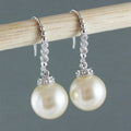 CAOSHI Jewelry Chic Dainty Earring Korean Daily Sweet Women Girls Brass Wholesale Hot Silver Plated Pendant Silver Pearl Earings