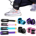 NQ SPORTS Custom Logo Available Neoprene Soft Accessories Gym Ankle Straps for Cable Machines Fitness Strength Workout Ankle Strap