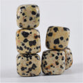 Hongzhuo Wholesale Natural Hand Carved Crystal Dalmatian jasper Cube Shape Stones Craft for Decoration Crafts