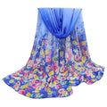 Women's Fashion Long Scarf Chinese Style Popular Autumn Spring and Winter Islamic Ethnic Scarf Printed Chiffon