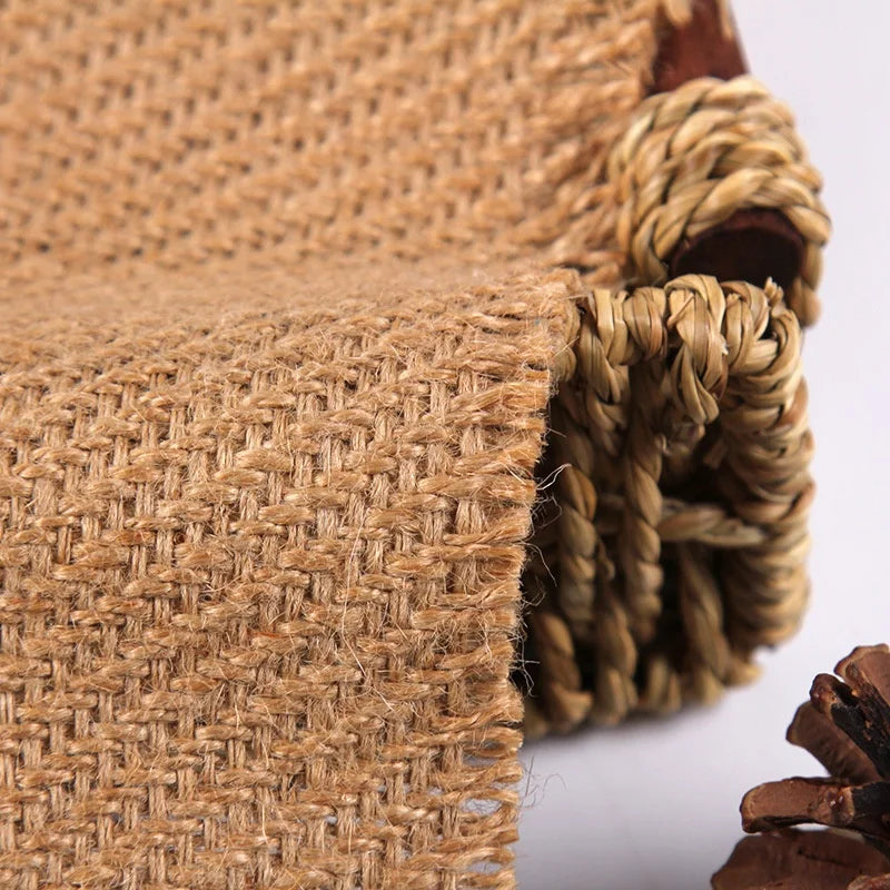 Thick 150cm 100% Jute Twill Eco-Friendly Fabric for Bags & Shoes