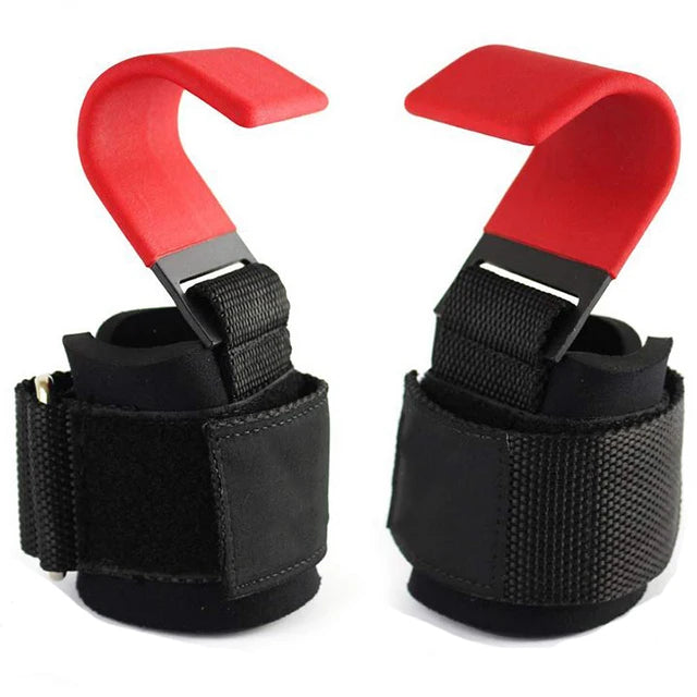 Weight Lifting Hooks Grips With Wrist Wraps Straps Weightlifting Gloves Hook