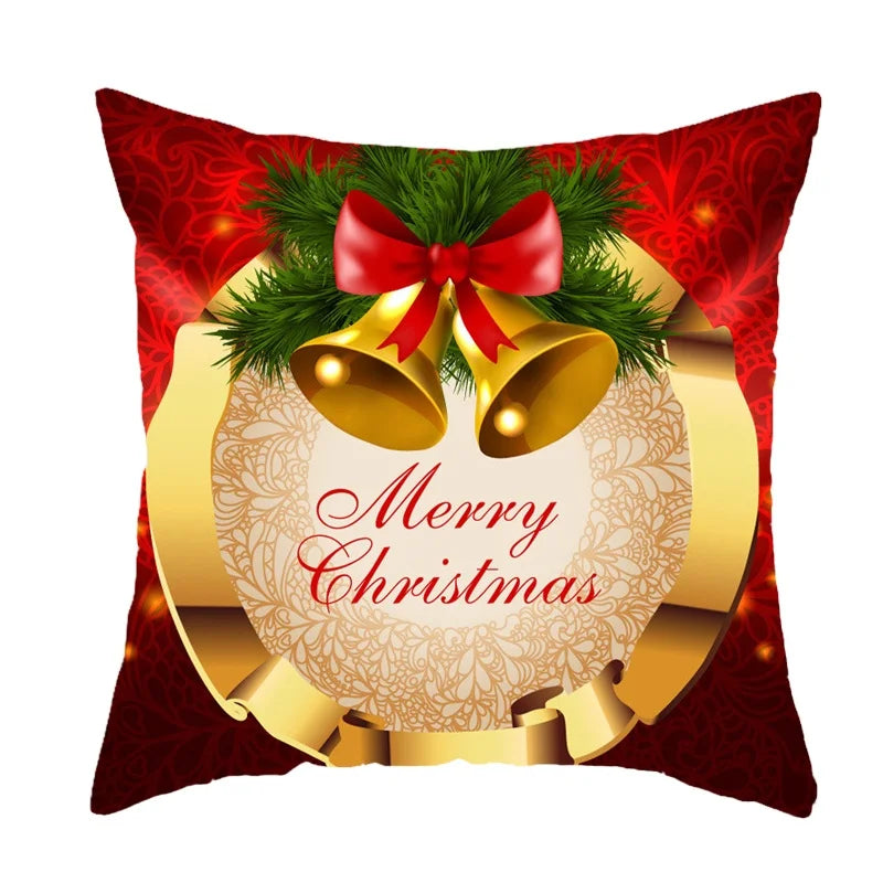 Wholesale Home Decorative Manufacture 45 X 45 cm Custom Merry Christmas Cushion Cover for Family Reunion