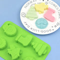 Handmade 100% Food Grade Eco-Friendly Christmas Silicone Molds for Cake Tools Includes Tree Elk Bells Santa Snowman for Cakes