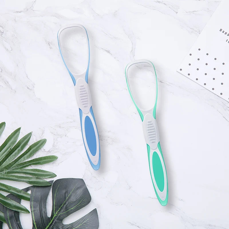 New Arrival 2-Pack Soft Dental Formula Tongue Cleaner Premium Tongue Scraper Rubber for Optimal Oral Hygiene