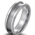 Fashion Jewelry Rings 8mm Tungsten Carbide Ring Cores Blank for Inlay Wedding Band Jewelry Making
