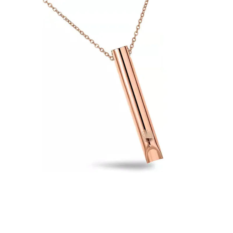 Fashion Hot Sale Anxiety Whistle Necklace Natural Relief Meditation Stress Pendant Mindfulness Breathing Tool Necklace
