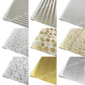 White Stamping Gold Logo Garment Gift Packing Tissue Paper Sheets for Product Packaging