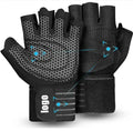 Mens Weight Lifting Gloves Grip Workout Bodybuilding Fitness Gloves with Wrist Wrap Support