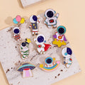 Factory Cute Metal Wholesale Astronaut Brooch Clothing Backpack Hats Bags Enamel Lapel Pin