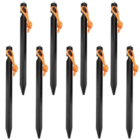 Woqi Ultralight Outdoor Camping Tent Stakes with Ropes Travel Kits Beach Tent Pegs Nail Stake