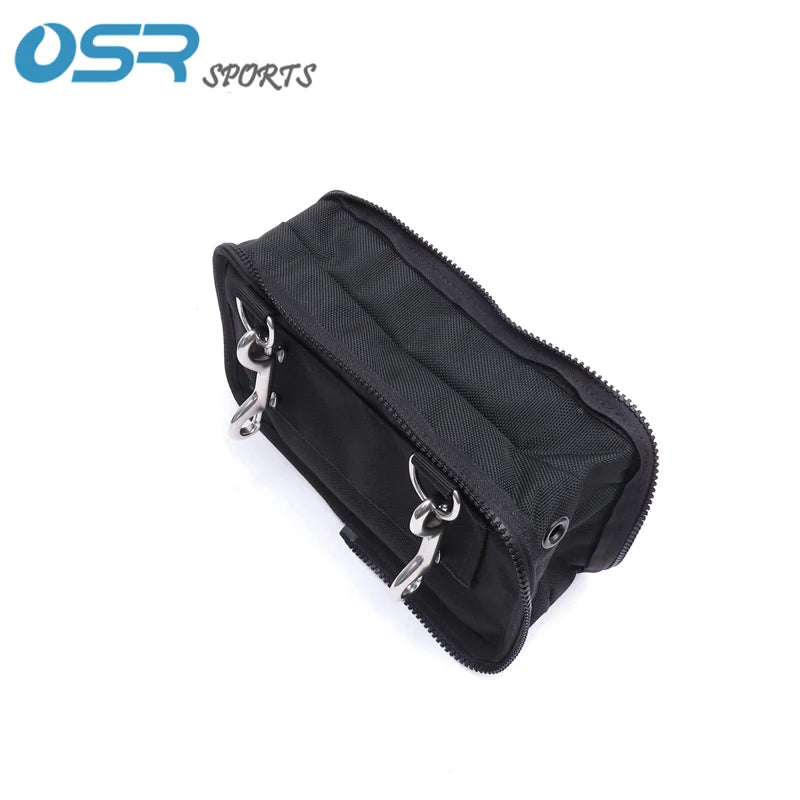 OSR SPORTS Mini Type for Diving Sidemount Storage Pocket 2 Pieces 316 Stainless Steel Double Ended Snap Hook Diving Equipment