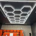 Dropshipping 14 Grid Honeycomb Auto Car Detailing Work Light Bar Car Wash Station 110v/220v Garage Ceiling Hexagonal Led Lights