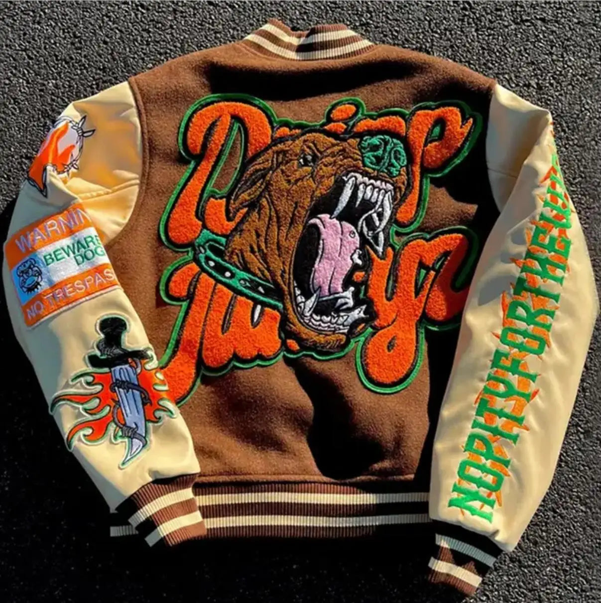 OEM Custom Winter Vintage School College Men's Jackets Coat Wool Letterman Plus Size Crop Varsity Jacket Man