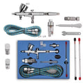 Double Action Spray Gun Airbrush Set with Tips 3 Cups Spray Gun Model Air Brush for Nail Tool Tattoo Art