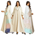 AB393 Traditional Muslim Clothing Arab Dubai Jacquard Gradient Color Ladies Robe Femme Muslim Dresses Jalabiya for Women