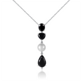 C8319 Abiding Jewelry New Arrival 925 Sterling Silver Natural Onyx Gemstone Pearl Necklace Pendant Wholesale