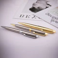 Wholesale Metallic Twist All Gold Silver Ballpoint Pen for Hotel Luxury Metal Ballpoint Pen Elegant Blank Gold Ballpen for logo