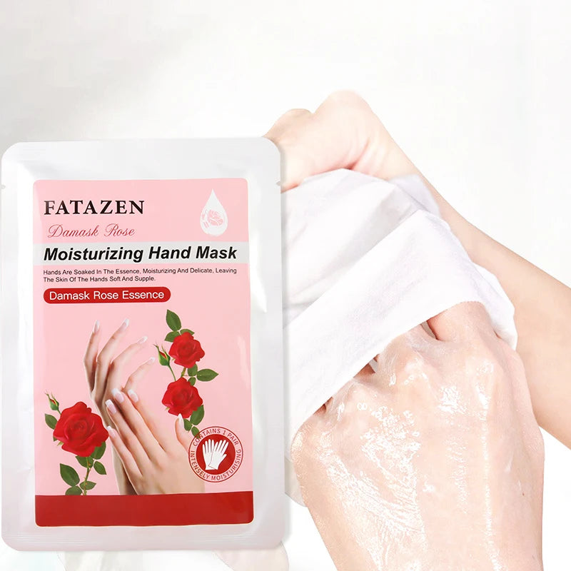 FATAZEN OEM Skin Care Moisturizing Hand Masking Gloves Whitening Collagen Repairing Spa Peeling Gloves Sheet Hand Manicure Mask