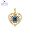 X000693991XuPing Jewelry Fashion Elegant Simple Pendant Environmental Copper 14K Gold Color Eye-shape Neutral Pendant