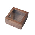 Walnut Wood Jewelry Display Box Glass Top Wood Jewelry Organizer Bracelet Display Box