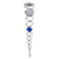Factory Price 12 Inch Wind Spinner Tail Wind Chime Windmill Crystal Metal Wire Ball  Bell Spiral Tail Outdoor Garden Decoration