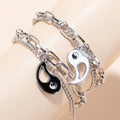 Wholesale Metal Layers Bracelet for Couple Multi Layers Geometric Puzzle Taiji Best Friend Bracelet for Men Women