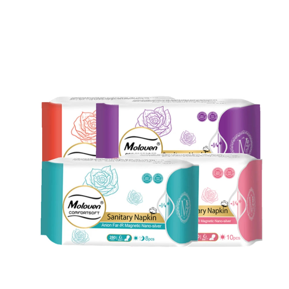 Feminine Care Product Comfortable Organic Cotton Disposable Nursing Sanitary Napkin