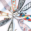 Trendy Bohemian Silk Scarf Glasses Chain Hanging Rope for Women Retro Printed Ribbon Sunglasses Lanyard Eyewear Accessories