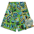 6 Yards 100% Cotton Super Glitter African Wax Printed Dress Fabric Africa Loincloth Combed Woven Technique Plain Stretch