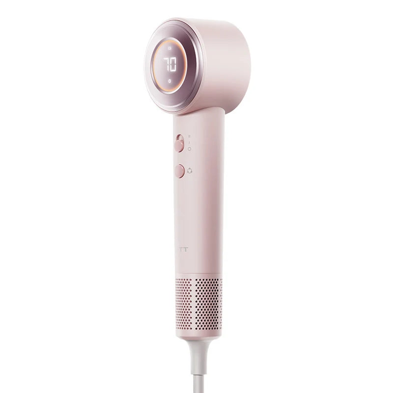 Custom Logo High-Speed 110000RPM BLDC Brushless Motor Pink Travel Hair Dryer Silencieux Puissant Ionic Magnetic Nozzle Hotels