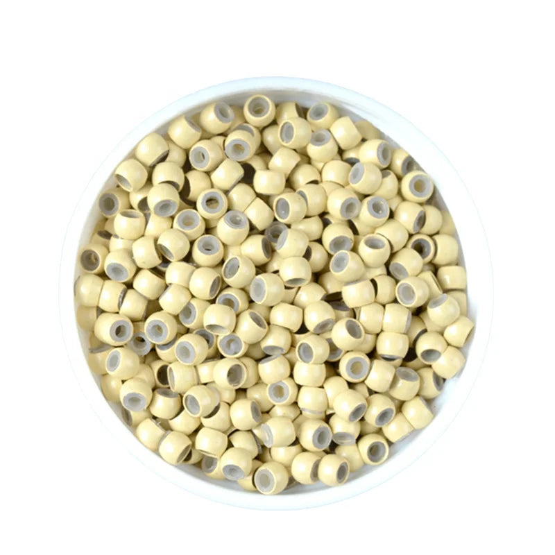 3mm 500pcs Metal Nano Micro Beads Remy Human Hair Extension for Nano Ring