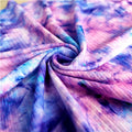 Costom Printed Rib Knitted Soft Feeling Tie-dye Polyester and Spandex Printed Ribbed Fabric for Clothes