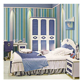 Baby Child Room Light Blue and White Yellow Striped Wallpaper Modern Images Home Decoration Vinyl Wallpaper