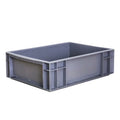 Heavy Duty Solid Euro Storage Containers Recyclable Grey PP Material Recyclable Heavy Duty Plastic Stacking Boxes Crates MegaBDM