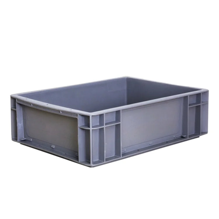 Heavy Duty Solid Euro Storage Containers Recyclable Grey PP Material Recyclable Heavy Duty Plastic Stacking Boxes Crates MegaBDM