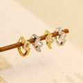 NEW Wholesale Fashion Jewelry 925 Sterling Silver Geometry square Cz Zircon Gold Plated Hoop Earring Jewelry for Women