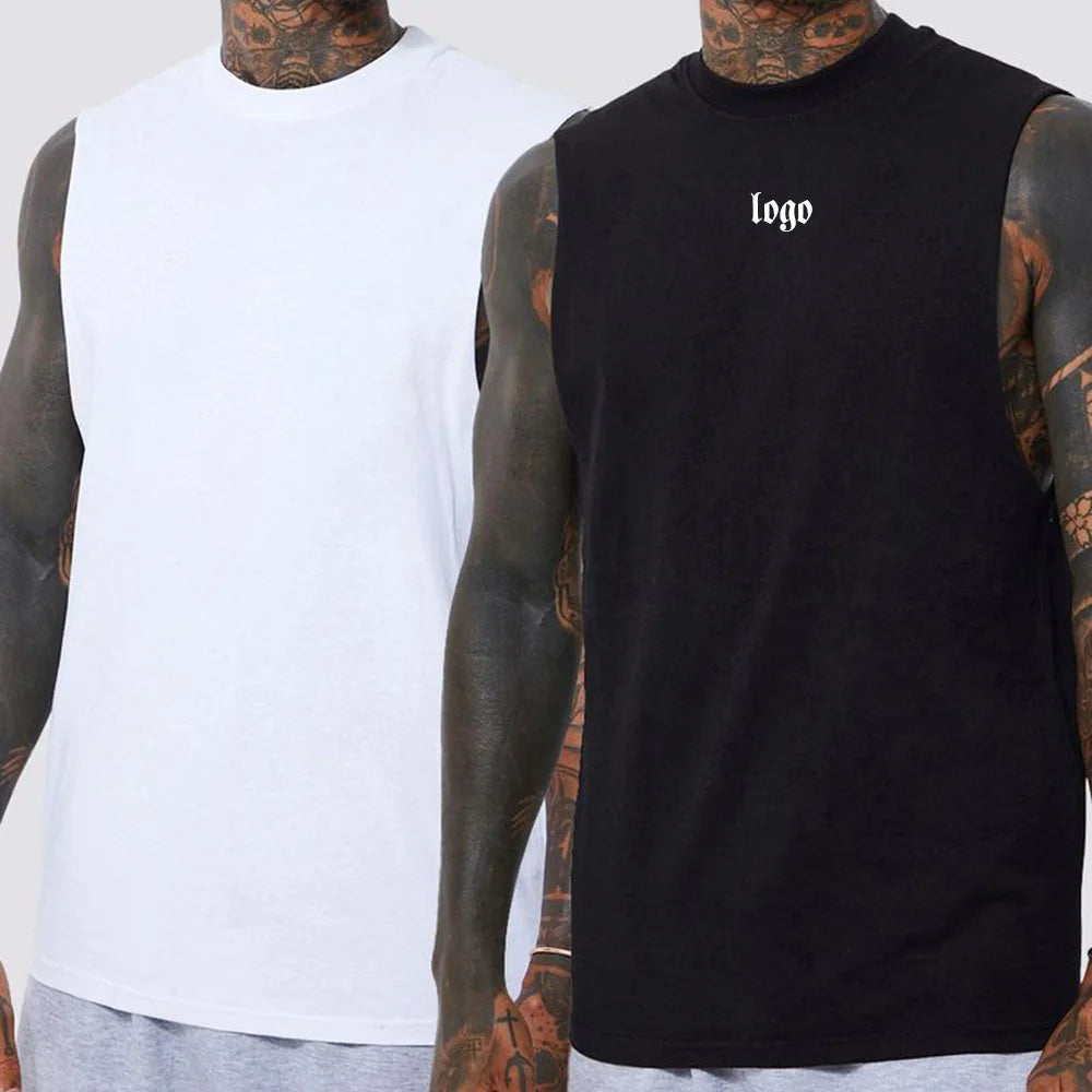 Summer Men'S Muscle Gym Workout Stringer Bodybuilding Fitness Running Men Singlet Stringer Men'S Tank Tops Ribbed Tank Top
