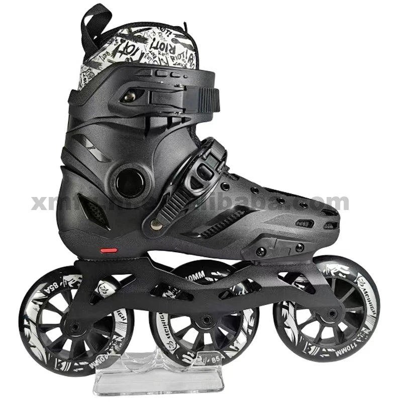 OEM/ODM 3 Wheels Inline Skates Slalom Aggresive Patines Inline Skating Roller Speed Skates Shoes for Freestyle Adult Skaters