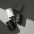 Black White Rigid Small Paper Cardboard Round Box Empty Candle Jars Candle Paper Tubeckaging With Custom Metal Lip