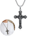 Retro Guadalupe Religion Mother of Jesus Virgin Mary Pendant Stainless Steel LOGO Engraved Cross Necklace