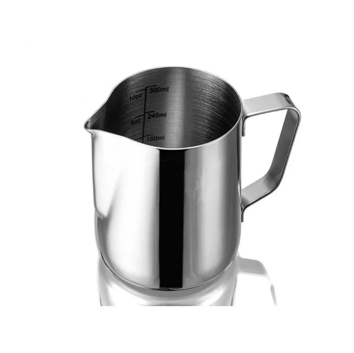 Custom Logo Stainless Steel Milk Frother with Measurements Espresso Foam Making Pitcher Coffee Tea Home Kitchen Tools