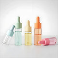 WOGU Thin Sample Bottles 5ml 10ml 15ml 20ml Red Green Blue Pink Essence Cosmetic Packaging Glass Dropper Essential Oil Bottle