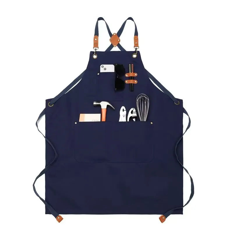 Thickened Canvas Tool Bag Wear Resistant Waterproof Apron for Kitchen Home Gardening Electrician Storage Bag Waist Apron