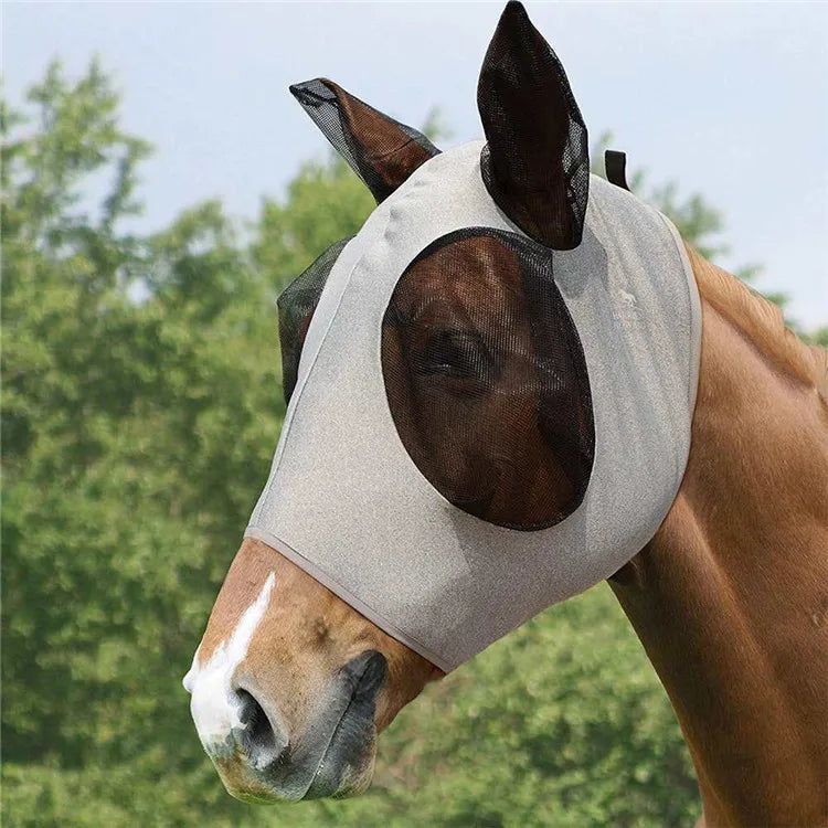 Extra Comfort Grip Soft Mesh Horse with Ears Summer/Winter Garden Protective Cover for Horses