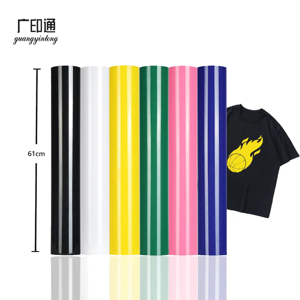Guangyintong Wholesale T Shirt Vinyl Small Rolls Best Heat Transfer Vinyl for Iron