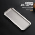 Rectangular Gold Stainless Steel Tray BBQ Plate 18/10 Metal Steak Dessert Snack Plate Hotel Serving Tray